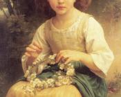 Enfant tressant une couronne, Child braiding a crown - 威廉·阿道夫·布格罗